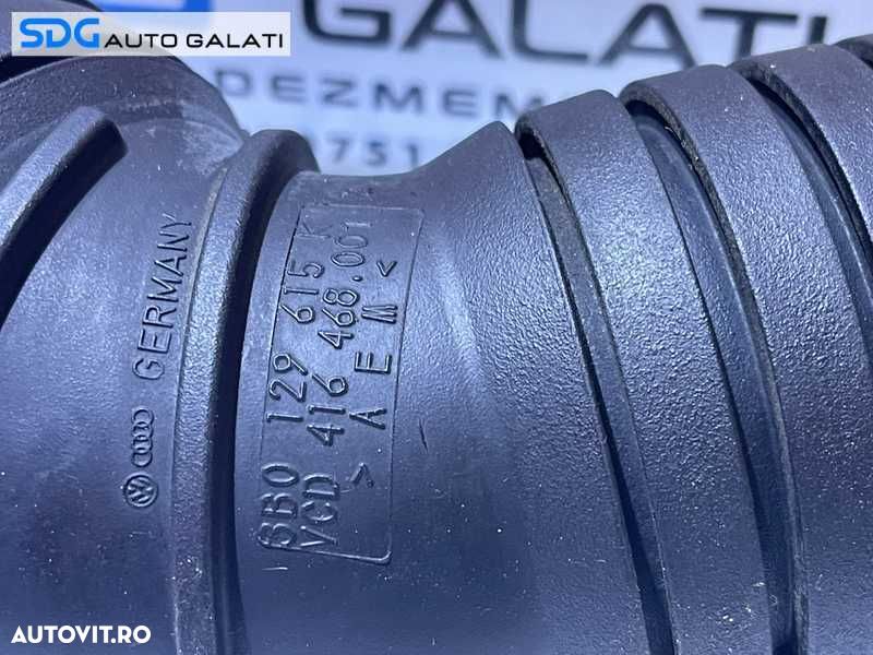 Furtun Conducta Tub Racord Admisie Aer Turbo Turbina Turbosuflanta Skoda Superb 1 2.5 TDI V6 AYM BDG 2002 - 2008 Cod 3B0129615K [D0671] - 5