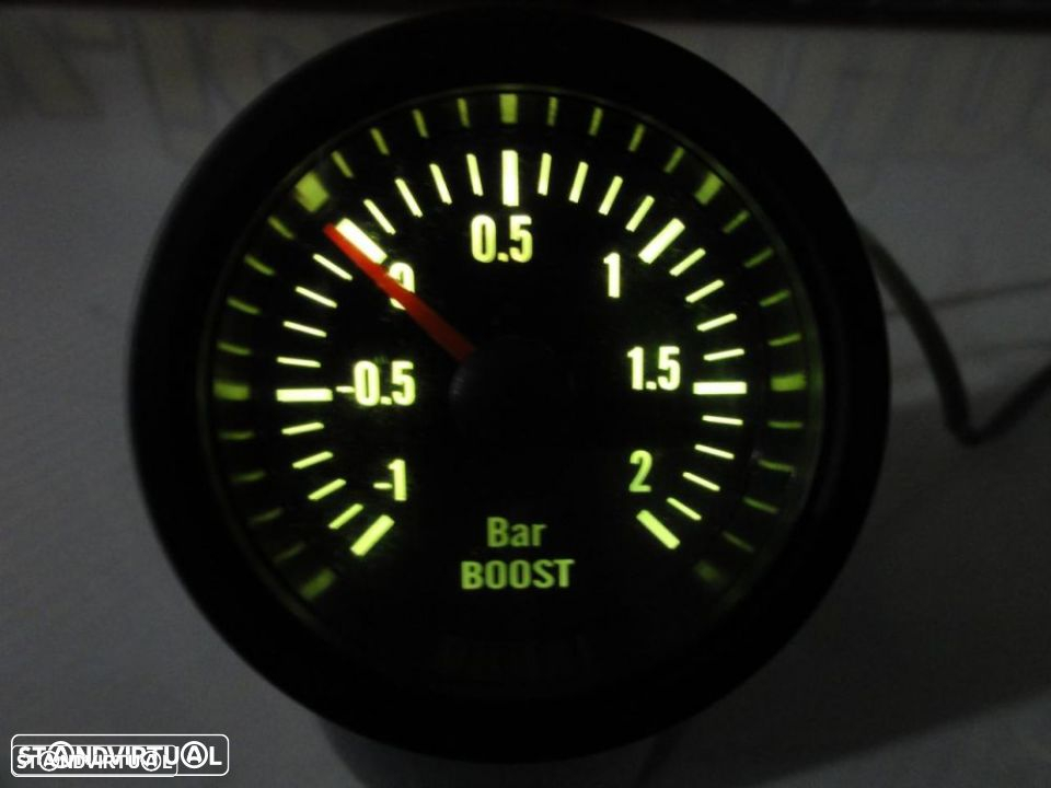 Manómetro fundo preto estilo VDO / Od school disponível em Amperímetro, pressão do turbo, pressão do oleo, temperatura do oleo, temperatura da água, voltagem, vacuo - 9