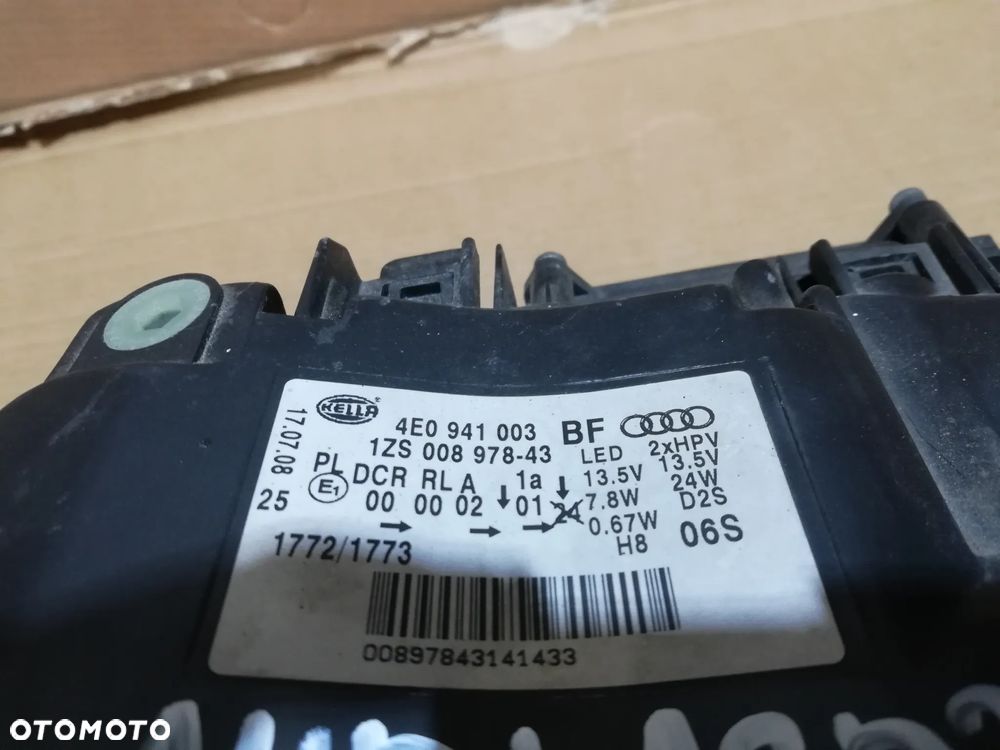 LAMPA LAMPY BI-XENON AUDI A8 D3 KOMPLETNE ZESTAW - 6