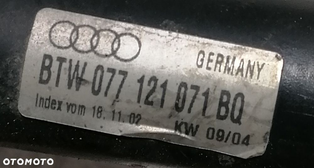 AUDI A8 D3 03r 4.2 RURA PRZEWÓD CHŁODNICY WODY 077121071BQ - 2