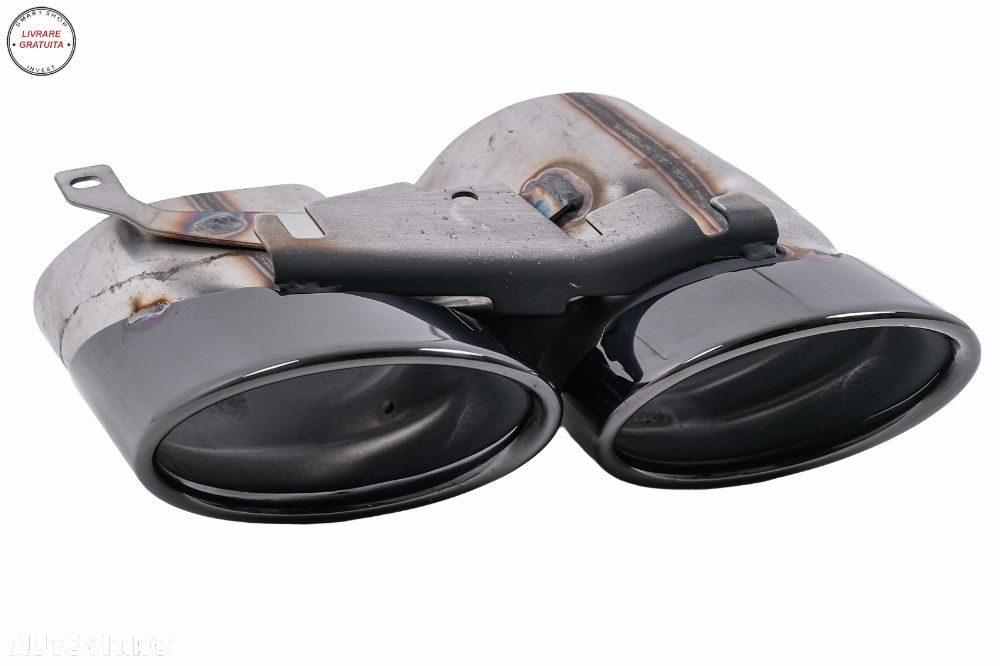 Difuzor Bara Spate Evacuare Dubla Audi Q8 S-Line (2018-2023) Evacuari Negre- livrare gratuita - 7