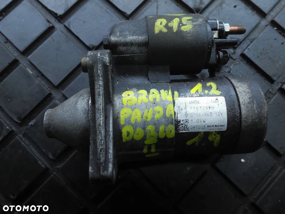 LANCIA FIAT ALFA 0.9 1.1 1.2 1.4 B ROZRUSZNIK 51832950 HITACHI ORYGINAŁ POSIADAM 2SZT - 2