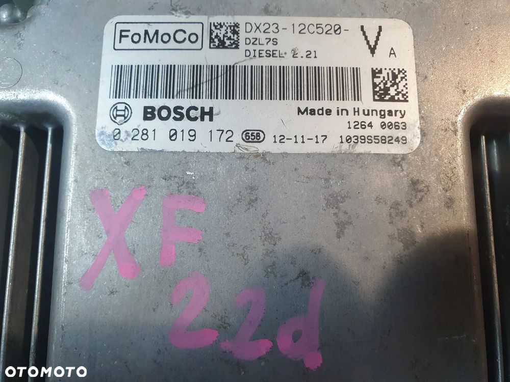 STEROWNIK SILNIKA JAGUAR XF 2.2 0281019172 DX23-12C520-V - 2
