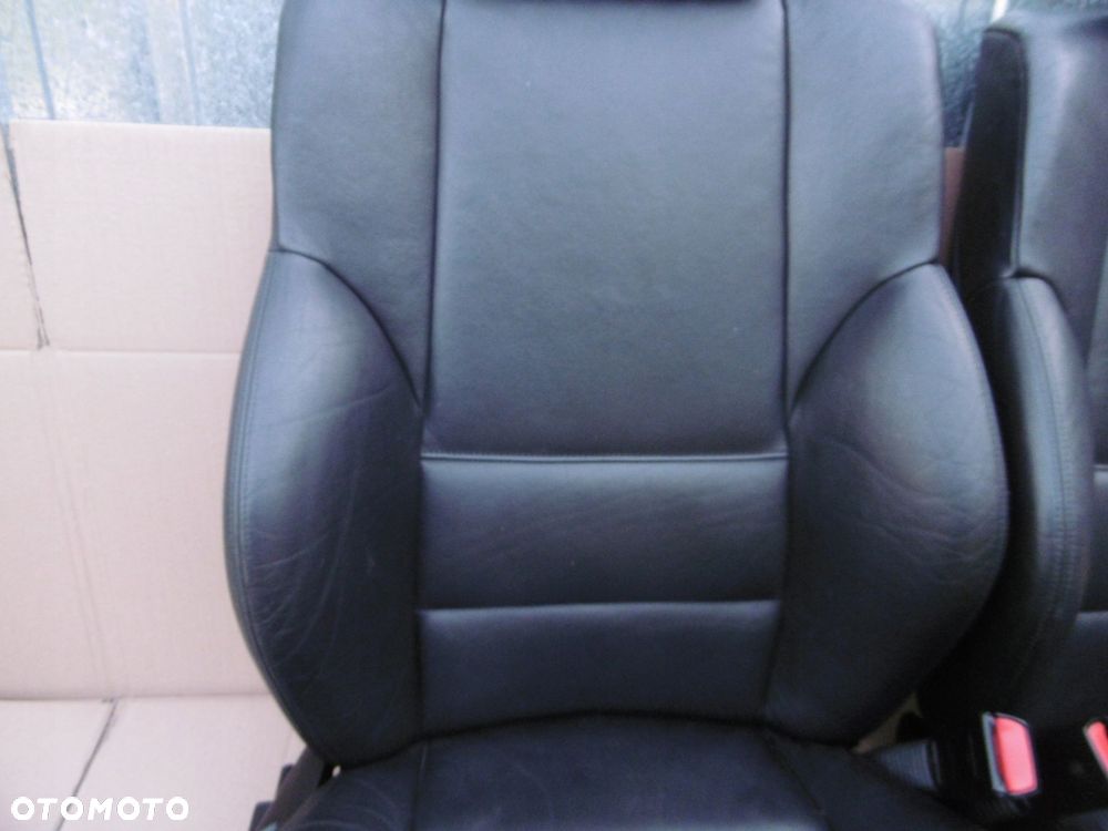 fotele przednie sportsize czarna skóra skórzane bmw e46 sedan kombi - 14