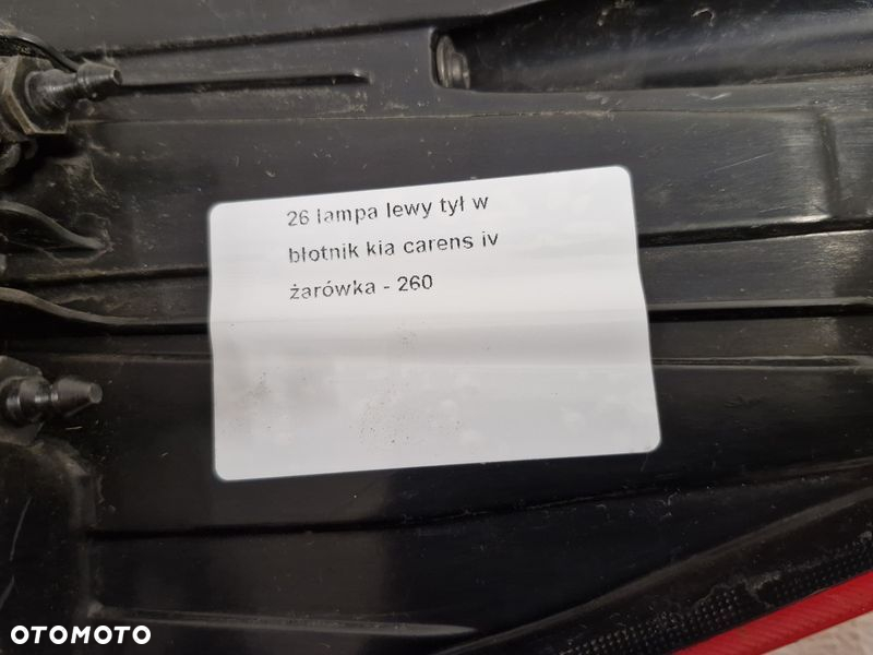 KIA CARENS 4 IV LAMPA LEWY TYŁ W BŁOTNIK LEWA TYLNA ŻARÓWKA - 5
