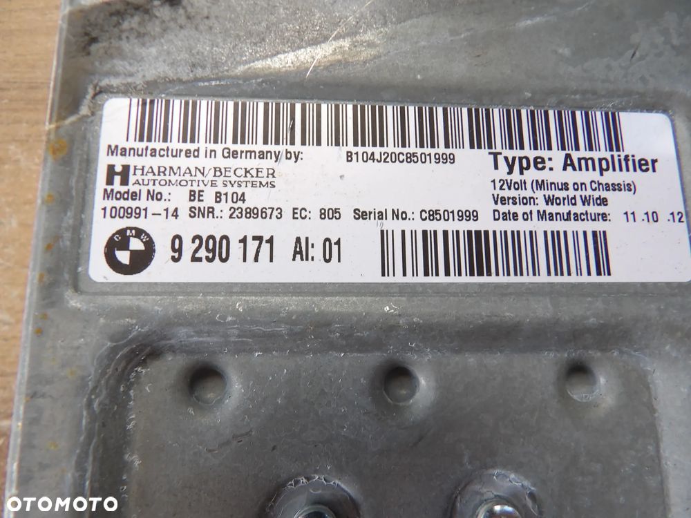 BMW - F34 - WZMACNIACZ AUDIO - EUROPA - 9290171 - 2