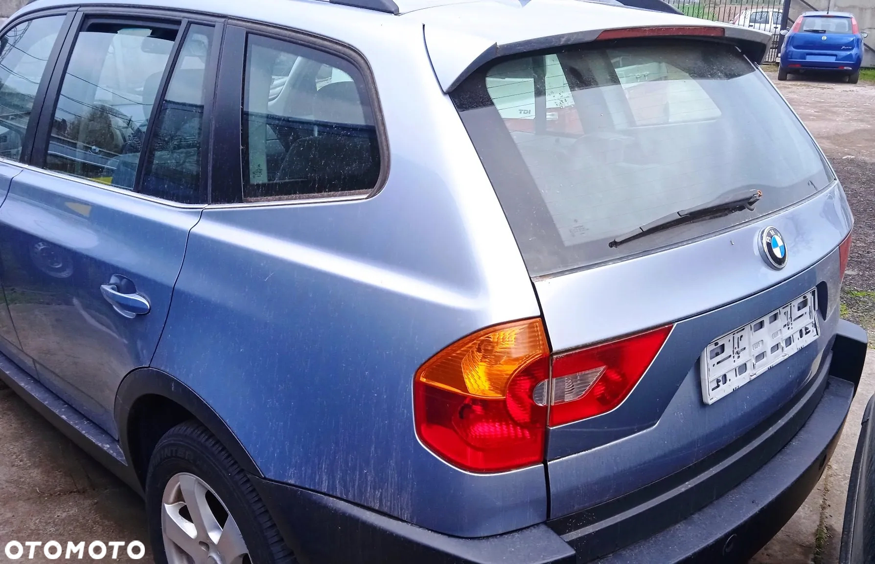 Na części BMW X3 E83 3.0 D M57N2 Bluewater metallic zderzak maska błotnik drzwi klapa bagażnika szyba czołowa karoseryjna fotel kanapa deska rozdzielcza pas przedni - 4