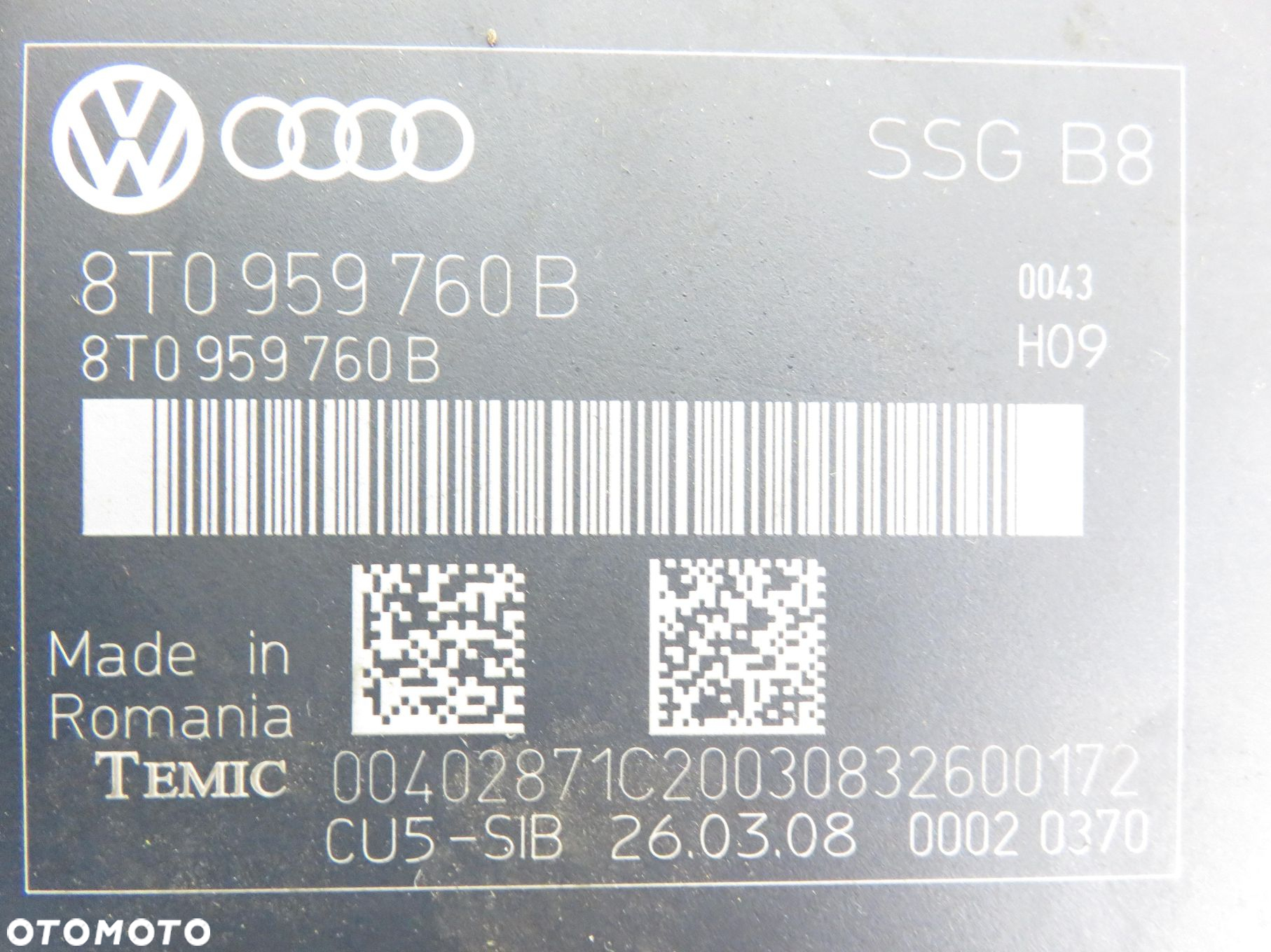 SILNICZEK FOTELA AUDI A5 8T0959760B - 3