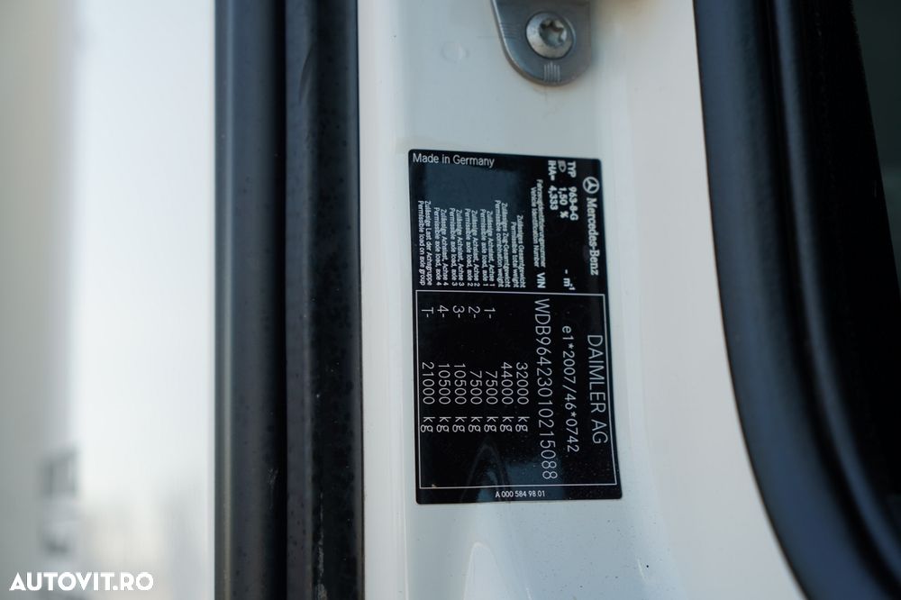 Mercedes-Benz AROCS 3243 / 8x4 / BASCULĂ DUBLU 6,1 M / LOCUL POSTAL HIDRODOXY / BORDMATIC / AUTOMATĂ / ANVELOPE 100% / EURO 6 / - 39
