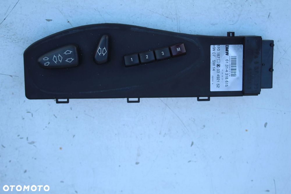 PRZEŁĄCZNIK FOTELA LEWY PRZÓD PRZEDNI BMW X5 E53 EUROPA 4318615