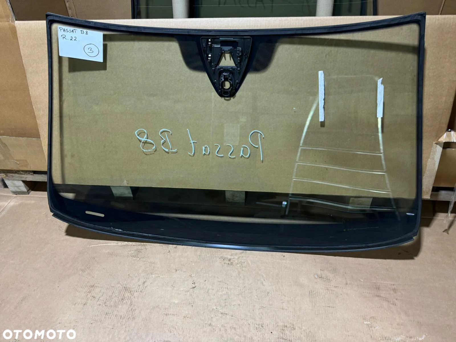 VW PASSAT B8 SZYBA PRZEDNIA CZOŁOWA PODGRZEWANA GRZANA CZUJNIK SENSOR ORYGINAŁ 22 R 2022 ROK 21 2021 2020 R 20 R NOWA! - 10