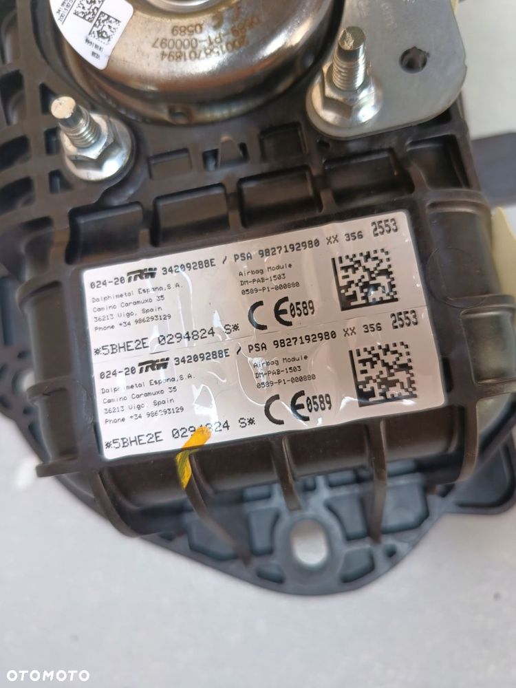 opel crossland x 17r-> airbag poduszka powietrzna pasażera 9827192980 - 4