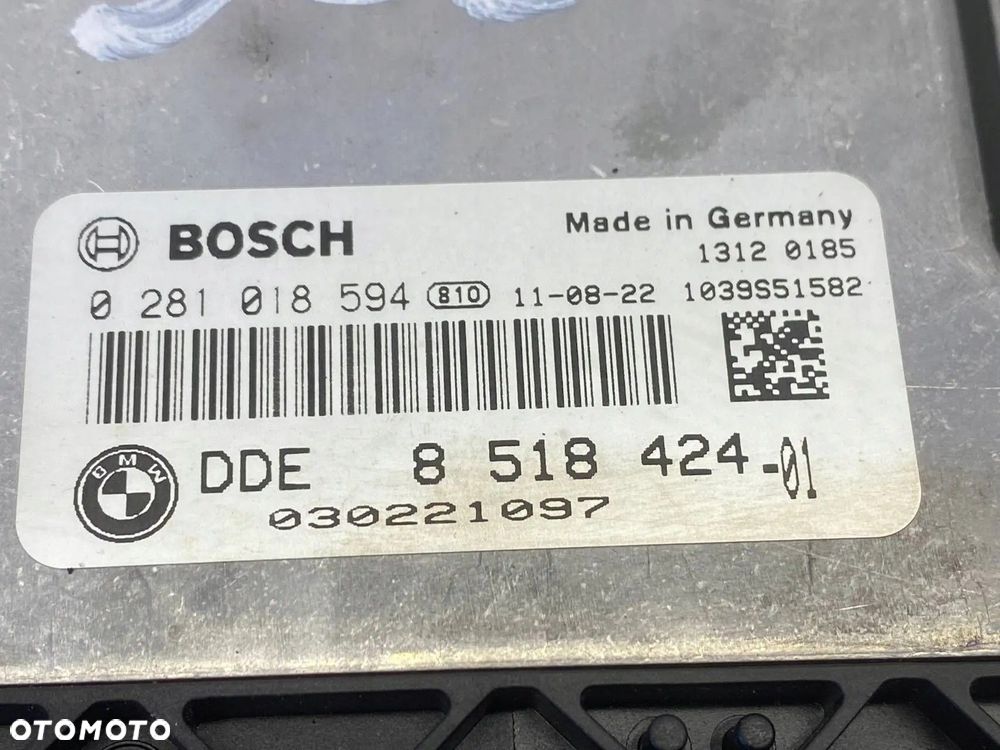 MODUŁ STEROWNIK KOMPUTER SILNIKA BMW F20 E87 E90 2.0 D 8518424 0281018594 - 9