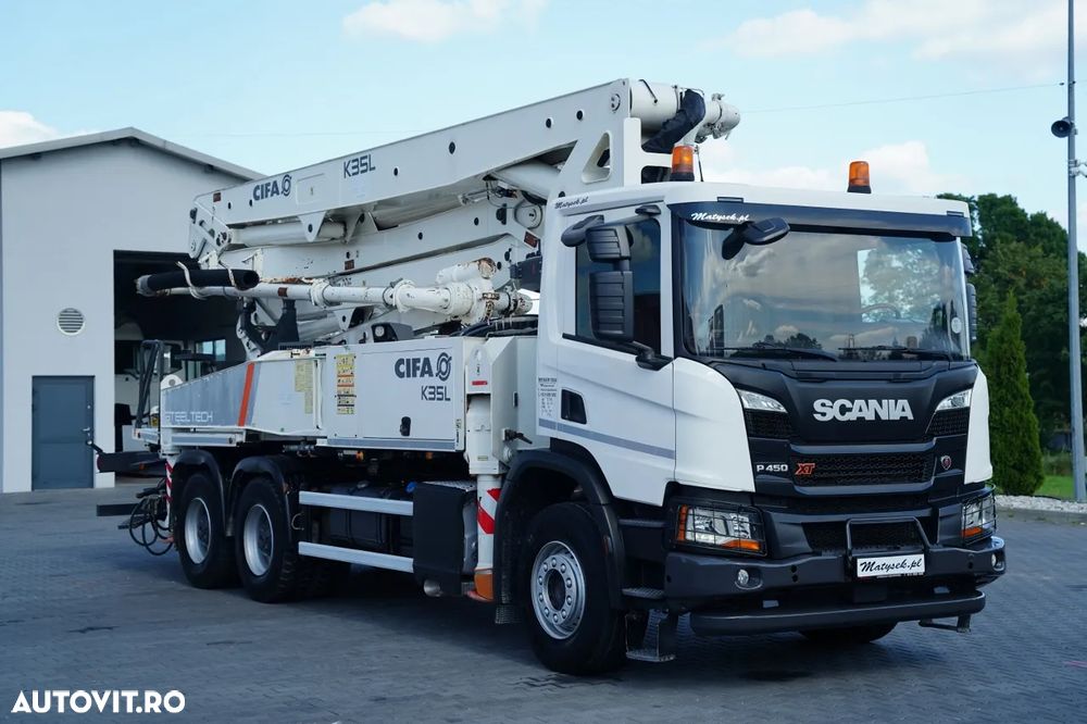 Scania P 450 XT / 6x4 / POMPĂ DE BETON CIFA K35L / ANUL 2019 / RADIOCOMANDĂ / IMPORTAT - 8