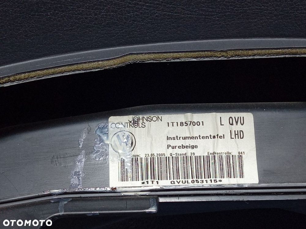 VW TOURAN I DESKA ROZDZIELCZA PODUSZKI PASY - 6