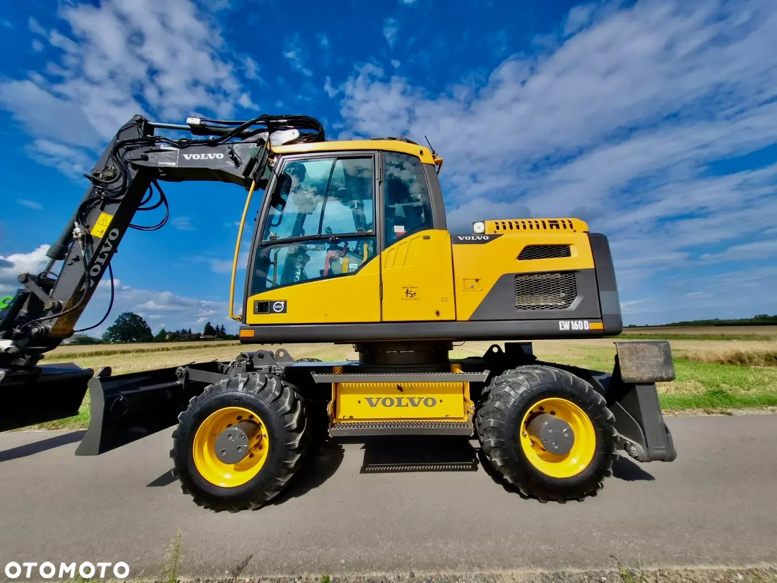 Volvo EW 160 D  Koparka Kołowa, Rototilt Rotator, 4 ŁYZKI Pług, Podpory - 12
