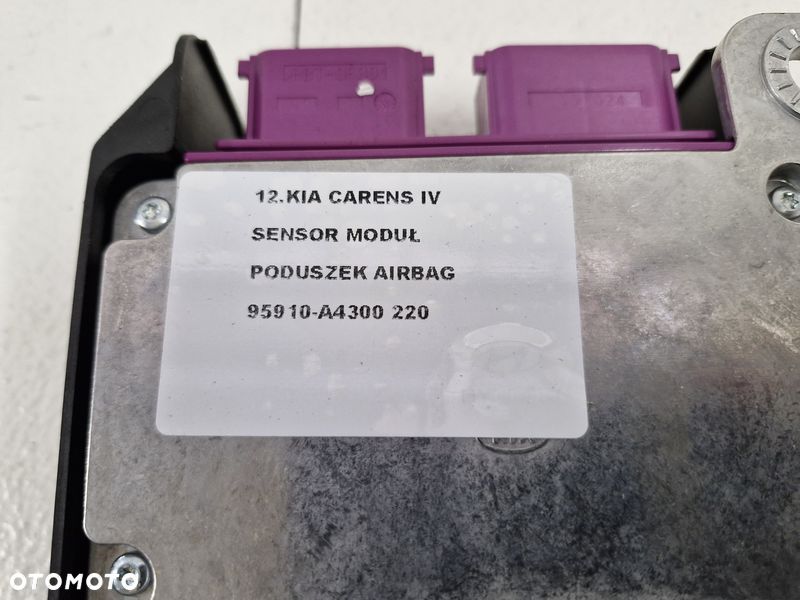 KIA CARENS 4 IV SENSOR MODUŁ AIRBAG STEROWNIK PODUSZEK POWIETRZNYCH 95910-A4300 - 4