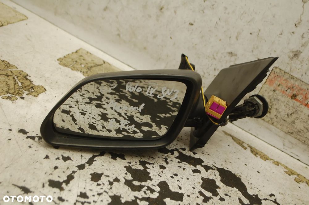 LUSTERKO LEWY PRZÓD PRZEDNIE MANUALNE VW POLO IV 9N3 LIFT CZARNE 2 PIN LD5Q - 6