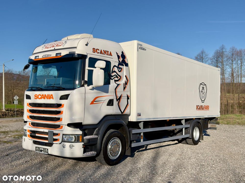 Scania SCANIA R450 / IZOTERMA / KONTENER / DO ŻYWCA / SILNIK 6 CYLINDROWY / 13 LITROWY  / KLIMA POSTOJOWA / WINDA / SPROWADZONY / SYPIALKA / AUTOMAT / 18 PALET / E6 / STAN BARDZO DOBRY - 1