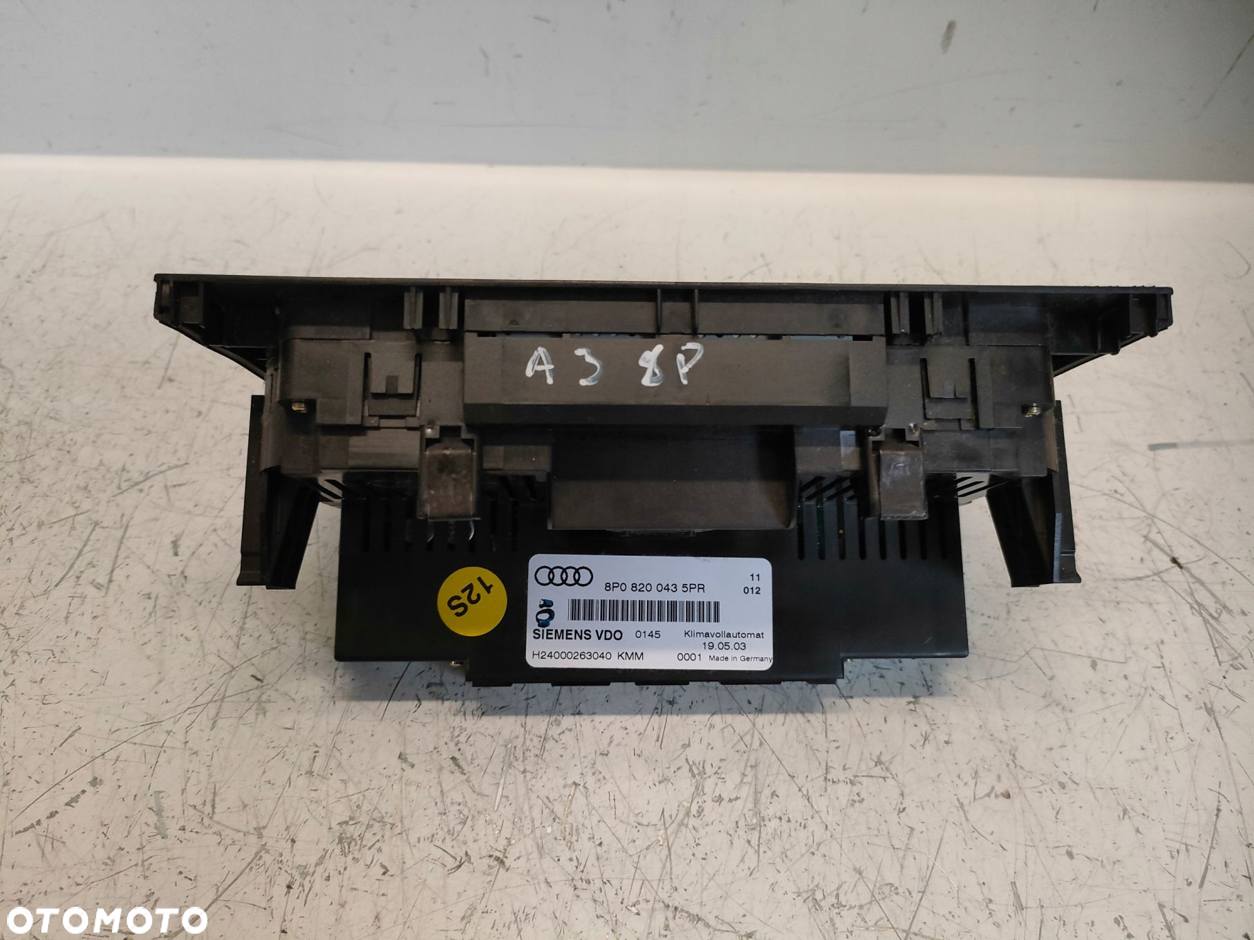 AUDI A3 8P 1.9 TDI 3-DRZWI 03- PANEL STEROWANIA KLIMATYZACJI 8P08200435PR - 5