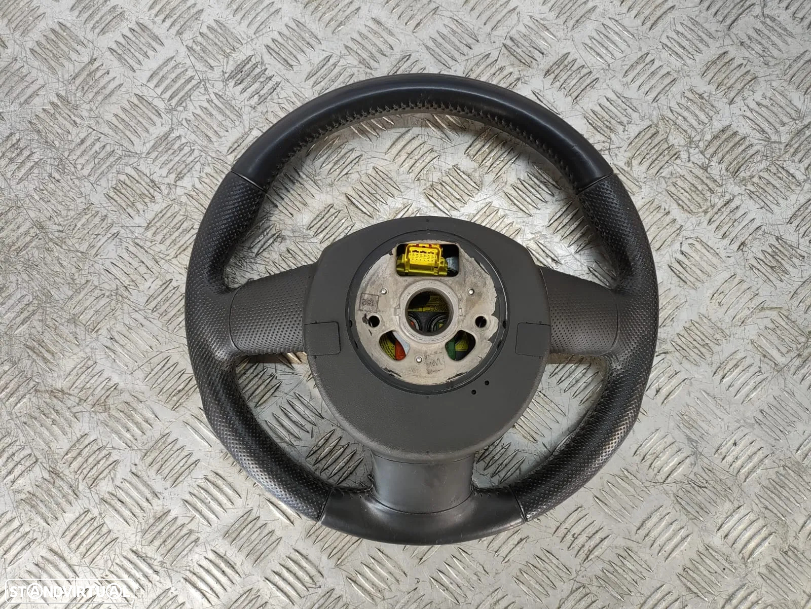 VOLANTE GUIADOR COMPLETO ORIGINAL AUDI A3 8P 8P1 A3 8PA SPORTBACK A4 B7 SLINE PELE PERFURADA AIRBAG COMANDOS MULTIFUNÇÕES - 9