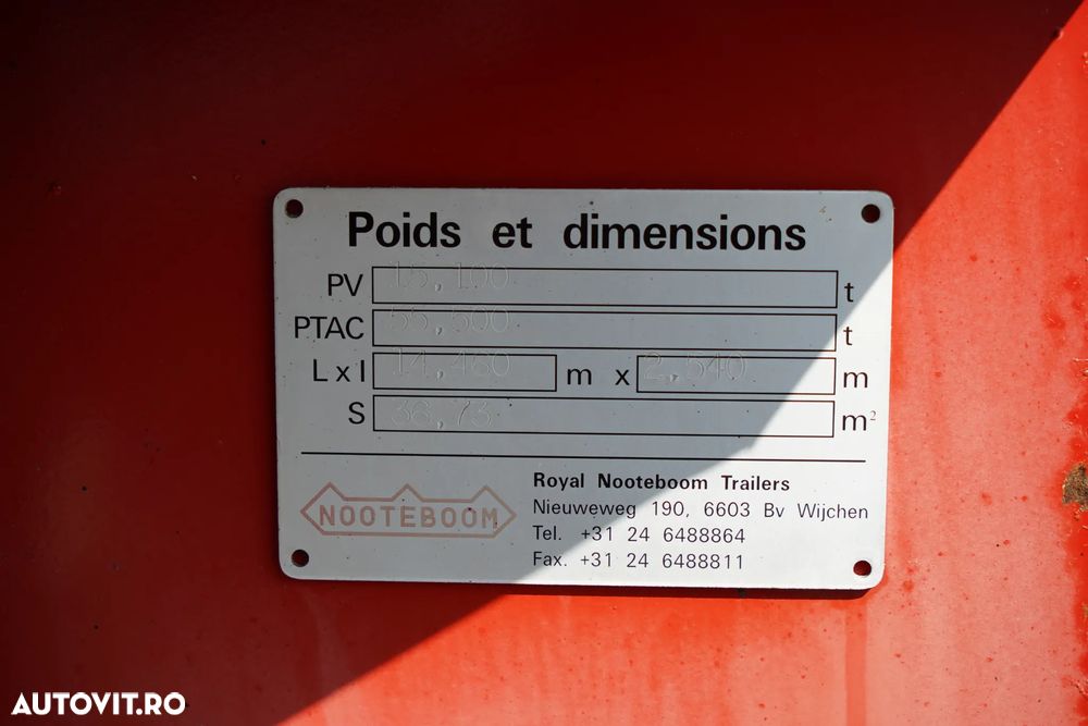 Nooteboom BETON JOS / EXTENSIBIL / TIEFBETT / EXTENSIBIL / TRANSPORTATOR / 19,5 M / MASĂ PUTERNICĂ: 55 TONE / - 32