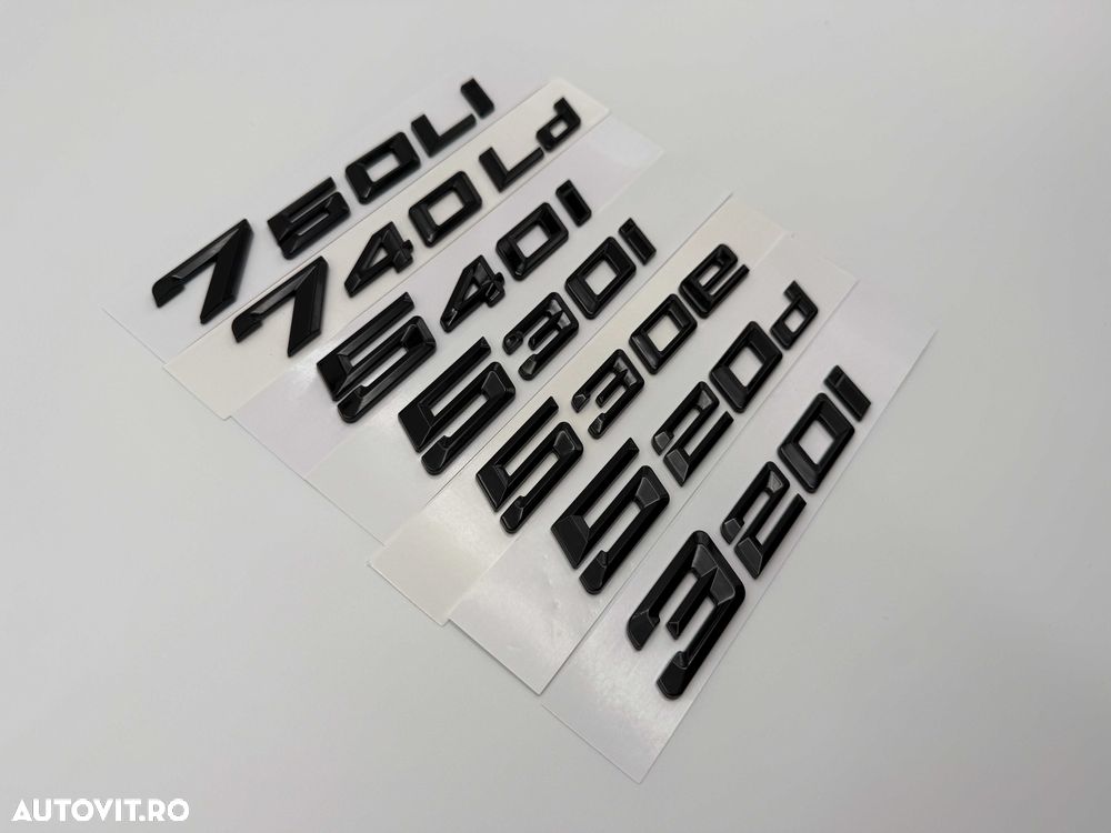 Embleme BMW Motorizare seria 3 seria 5 seria 7 nou negru - 2