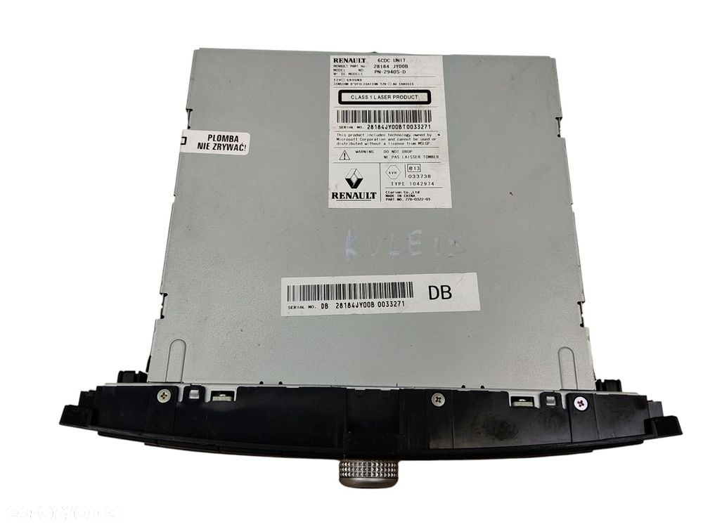 RADIO NAWIGACJA GPS RENAULT KOLEOS I (2008-2011) 2.0 DCI 150KM 28184JY00B - 2