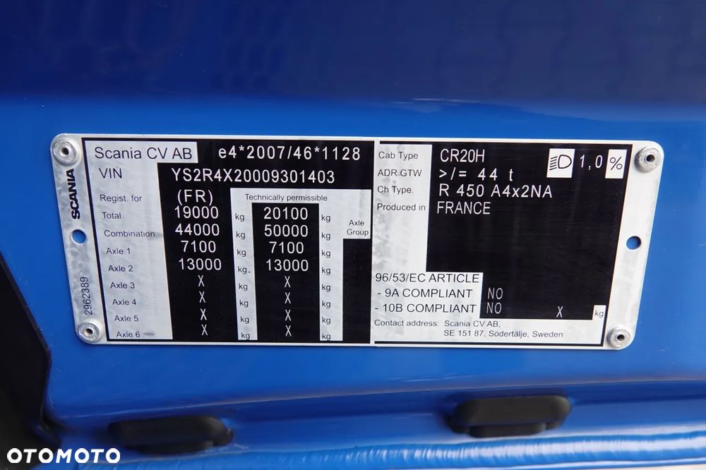 Scania R 450 /  RETARDER / PEŁNY ADR /  KLIMATYZACJA POSTOJOWA / ALUFELGI / 2021 ROK - 36