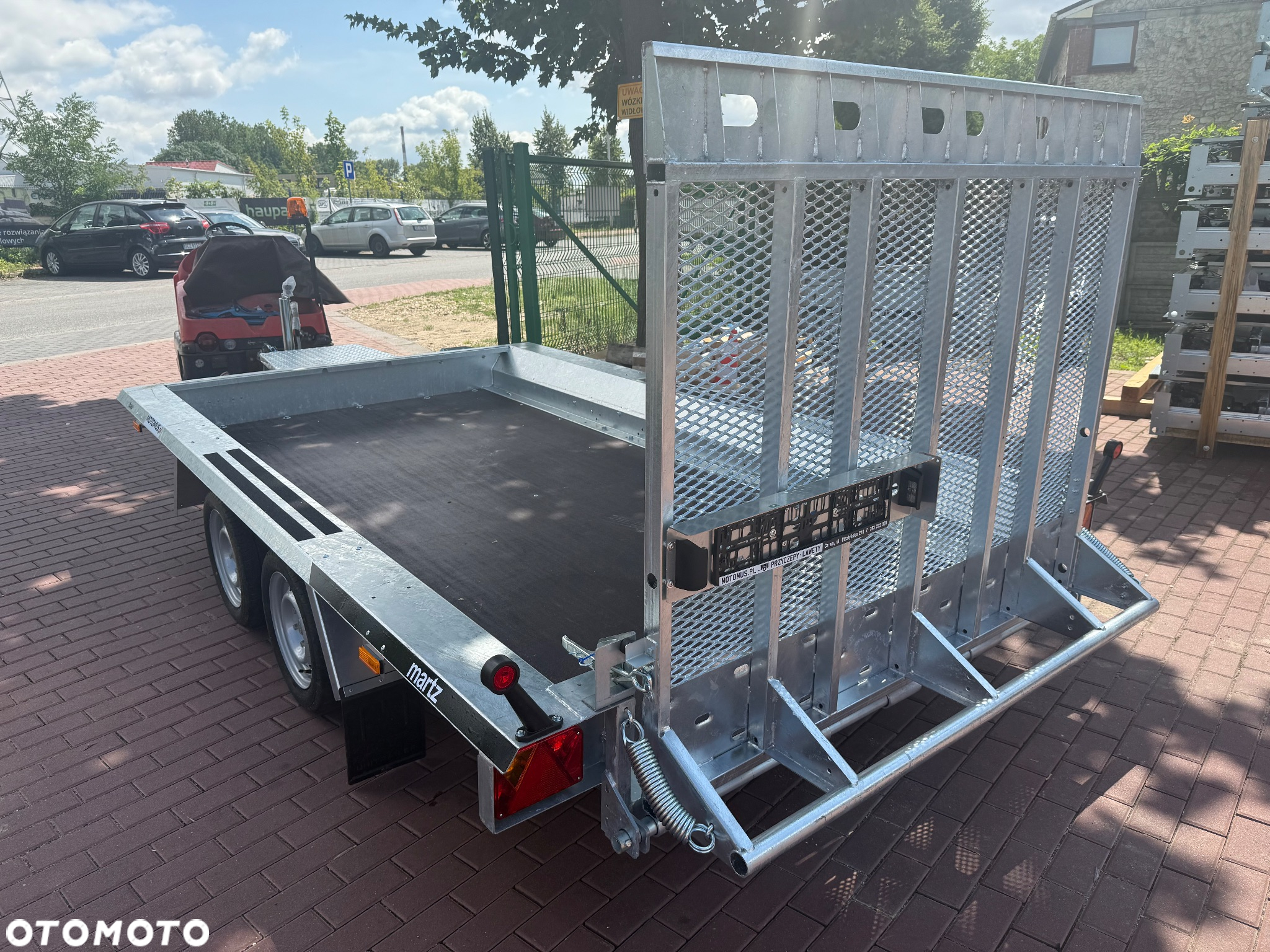 Martz Przyczepa do przewozu sprzętu budowlanego Martz Bau 3 350/2 350x160 3000kg 2 osie pod koparke koparka walec MOTOMUS od ręki - 8