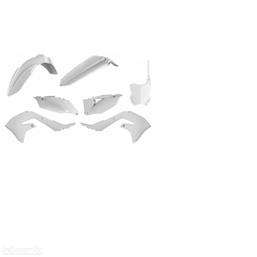 kit plasticos polisport branco kawasaki kx 250 / 450 - 1