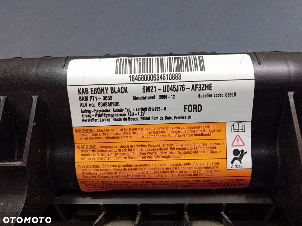 FORD S-MAX MK1 DESKA KOKPIT PODUSZKA PASY - 6