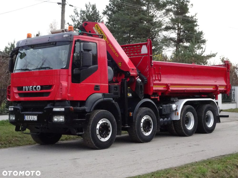 Iveco Trakker 500 Wywrotka 8x4 Kipper Hydroburta  HDS Palfinger PK 26002 EH Pojazd Specjalny - 2