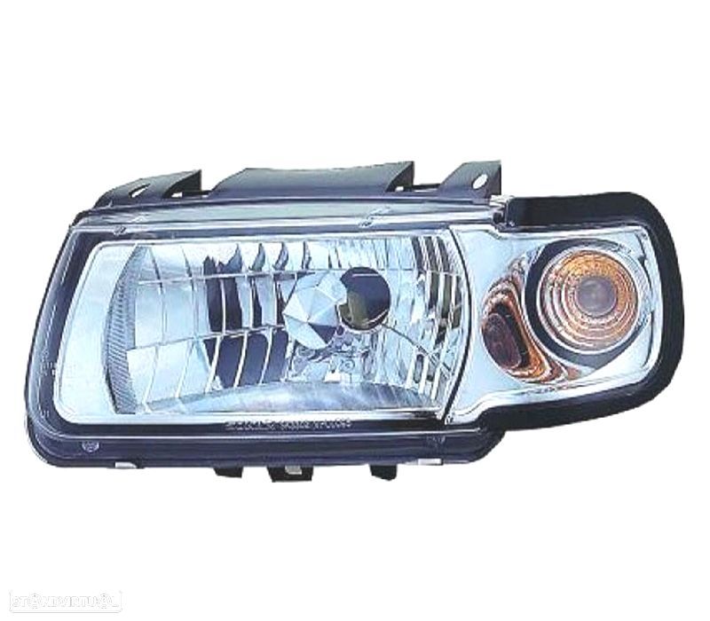 FARÓIS VOLKSWAGEN VW POLO 95-98 FUNDO CROMADO - 1