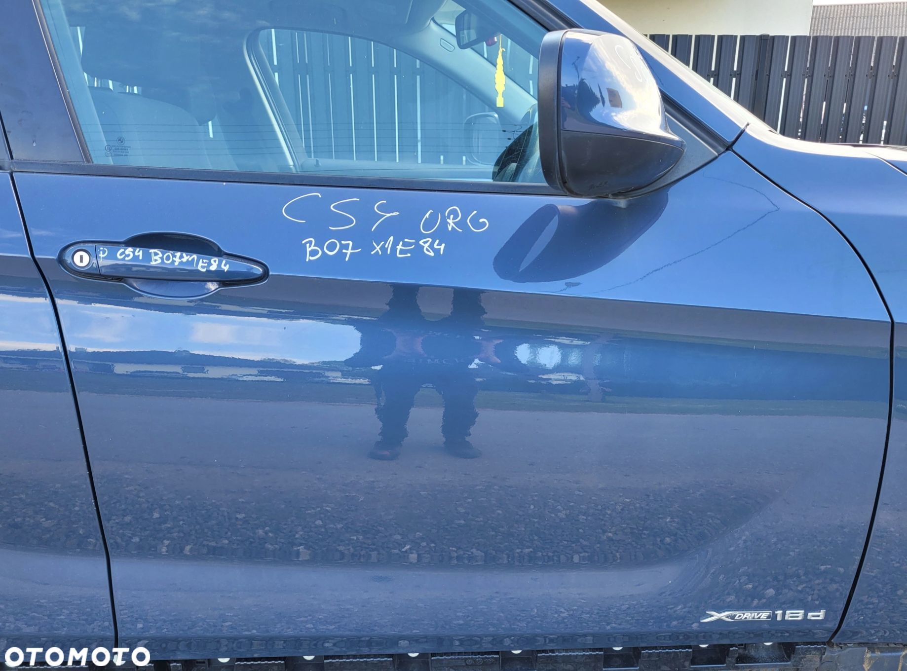 DRZWI PRAWY PRZÓD PRZEDNIE BMW X1 E84 B07 GRAPHITEBLAU ORG LAKIER C54 - 1