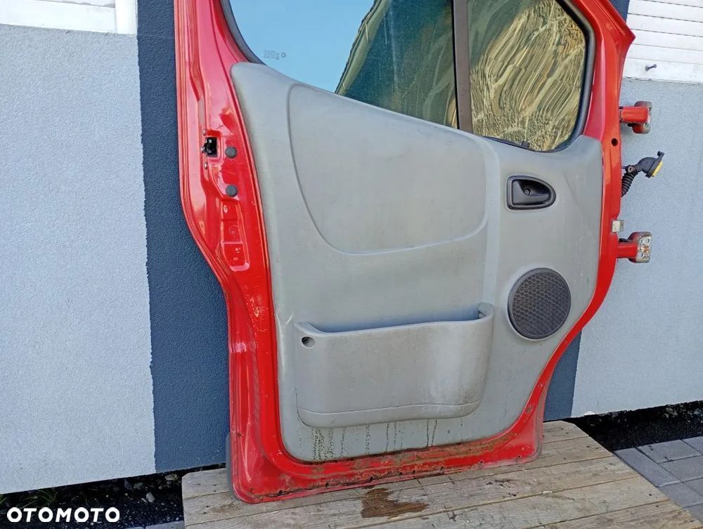 drzwi przednie lewe przód kompletne czerwone opel vivaro a trafic ii primastar 2001-2014 - 9