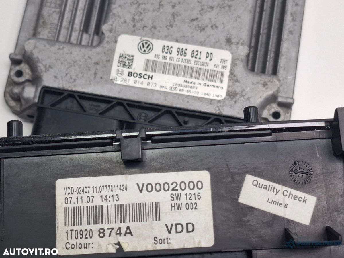 Kit  de pornire VOLKSWAGEN TOURAN 1T1, 1T2 2003 - 2010 TDI BMM BOSCH 0281014073 03G906021PD , 1T0920874A - 3