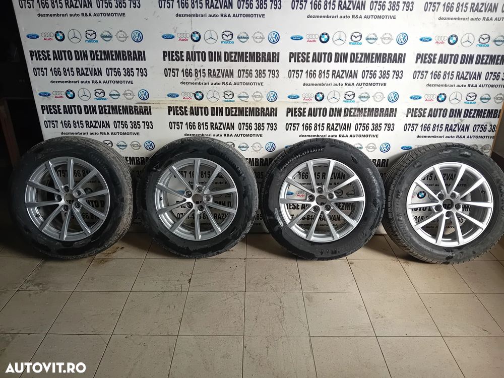 Set Jante R17 Vw Audi Seat Skoda 225/60R17 Anvelope vara Bune Bridgestone Dot 2022 A6 C8 A5 Octavia - 2
