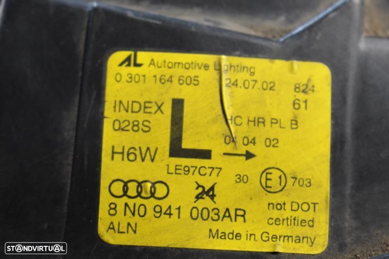 Ótica / Farol Esquerdo Audi Tt (8N3)  8N0941003ar / 8N0 941 003 Ar - 9