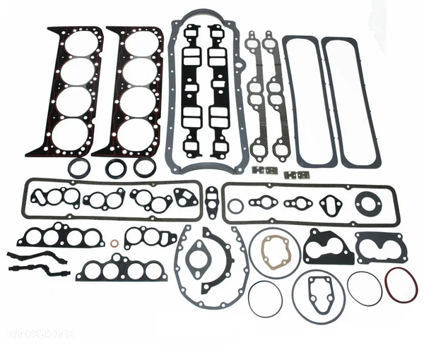 KOMPLET USZCZELEK SILNIKA USZCZELKI USZCZELKA POD GLOWICE GLOWICY KOLEKTORA SSACEGO WYDECHOWEGO MISKI OLEJOWEJ POKRYWY ZAWOROW CHEVROLET GMC 1986-1995 5.7 V8 CAMARO pontiac firebird 350 SBC TBI