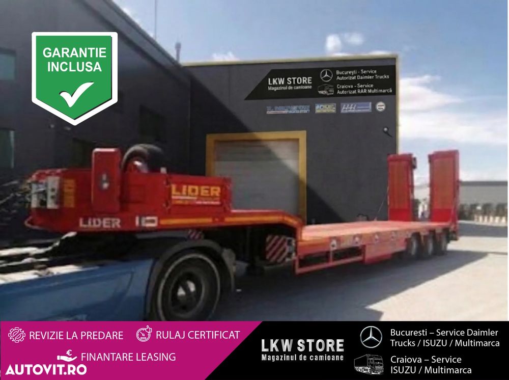 Lider TRAILER/LOW LOADER 3 AXE/3 AXELS, NOU/NEW TOP !!! - 2