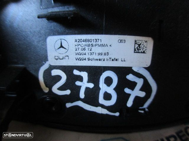 Grelha Friso A2046801371 A2048306154 MERCEDES C S204 W204 FASE 2  2012 200CDI 136CV 5P PRETO MEIO GRE DE VENTILAÇÃO - 4
