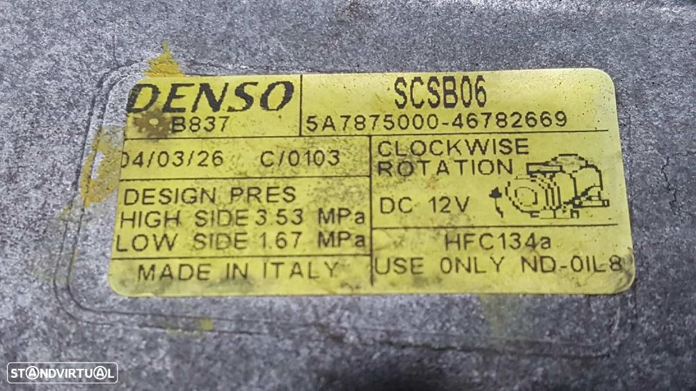 COMPRESSOR DE AR CONDICIONADO FIAT PUNTO BERLINA (188) 1.4 16V DYNAMIC - 4