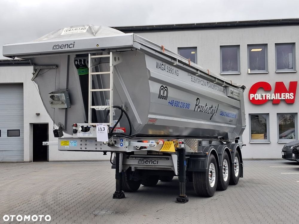 Menci Stalowa wywrotka 27m3, Elektryczny dach, Hardox - 1
