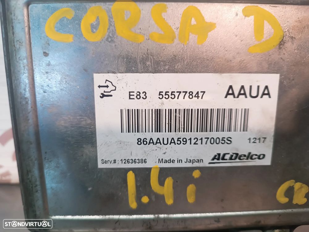 UNIDADE / CENTRALINA DO MOTOR OPEL CORSA D 1.4i REF: 55577847 AAUA - 2