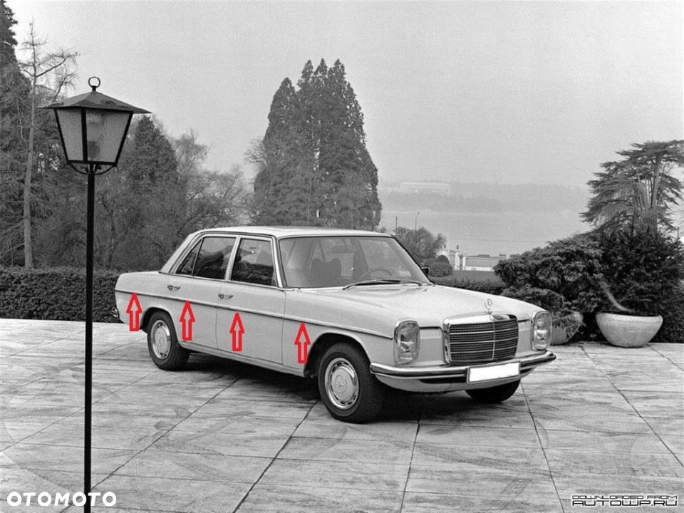 LISTWY DOOKOŁA AUTA 10szt MERCEDES W114 W115