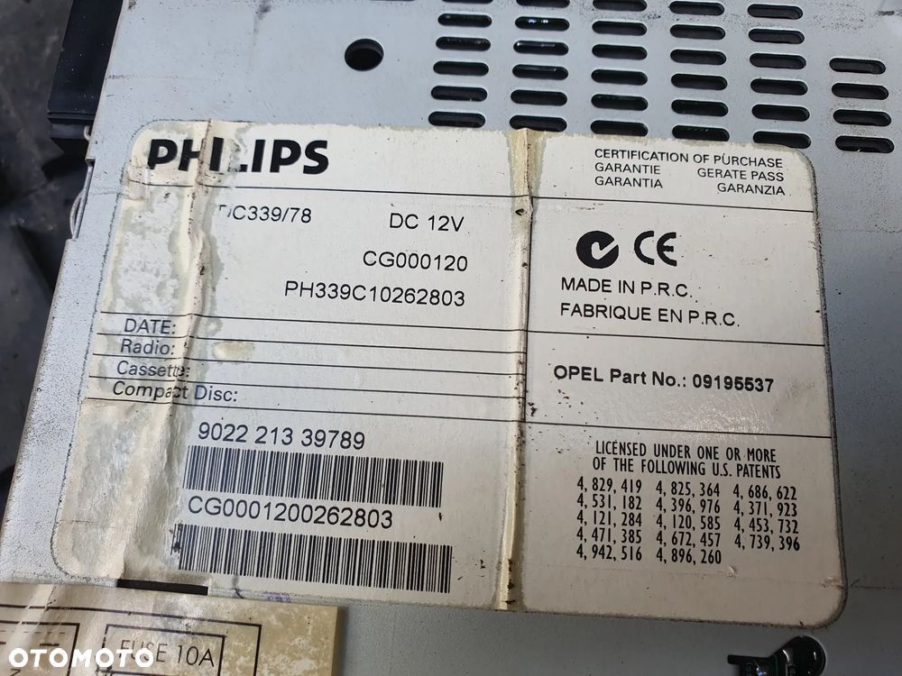 Radio Samochodowe PHILIPS DC 339 RADIO KASETOWE - 3