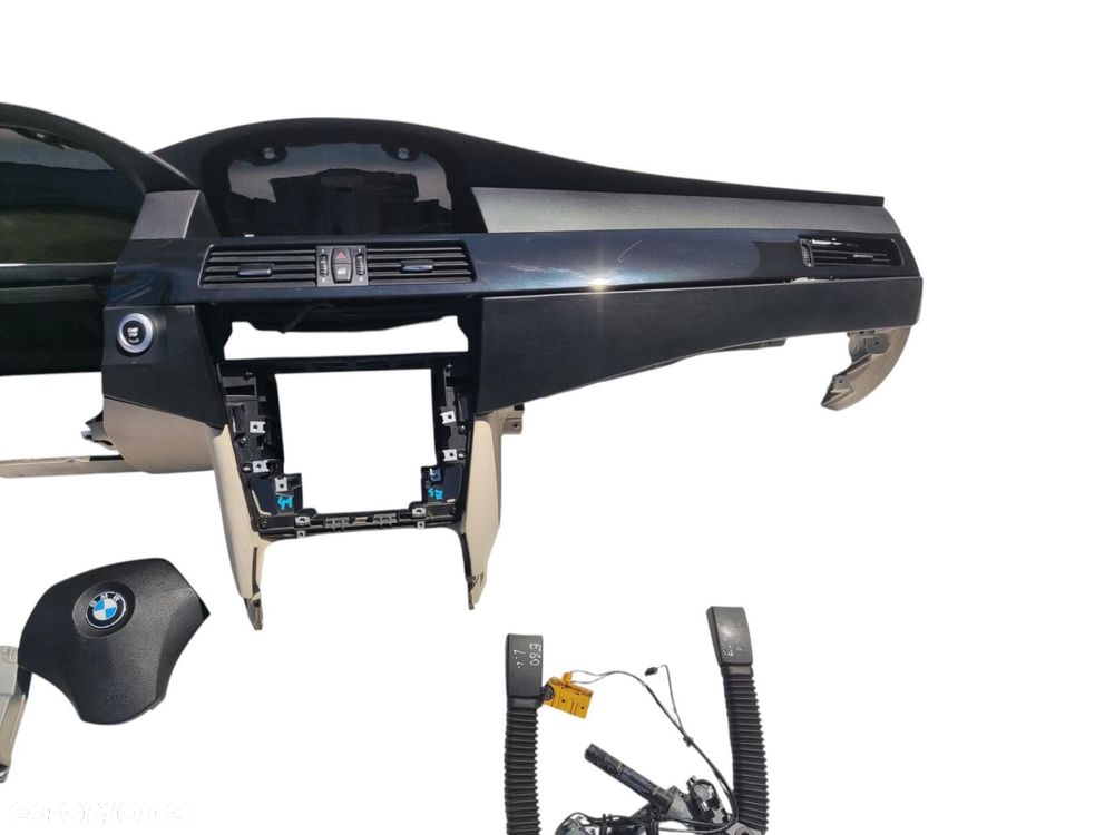 DESKA KONSOLA PODUSZKA AIR-BAG NAPINACZE SENSOR BMW 5 E60 E61 LIFT LCI 07- - 3