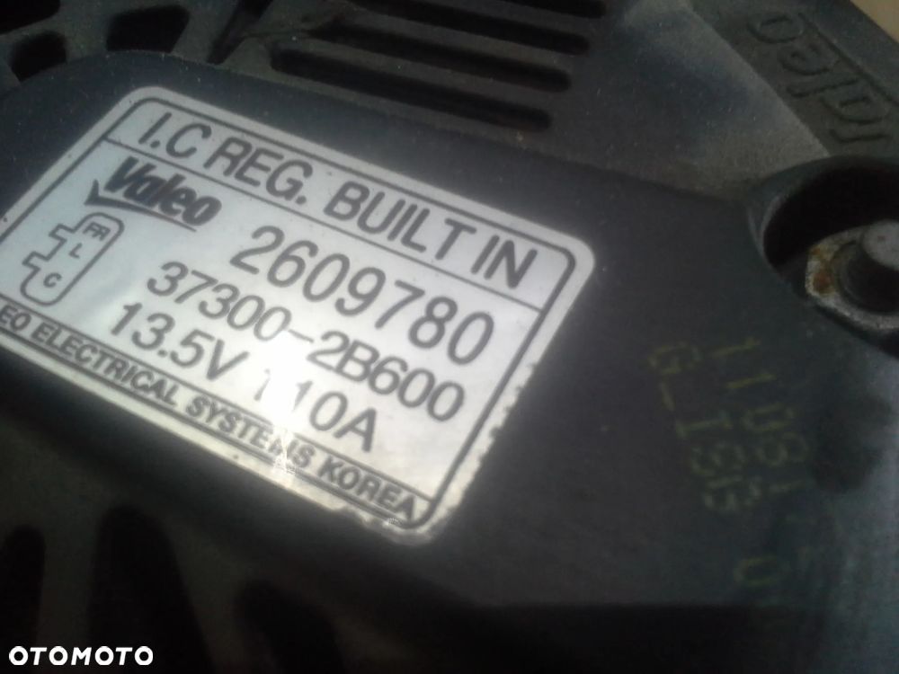 Alternator Hyundai ix35 1.6 benzyna 2609780, 37300-2B600 Valeo - 7