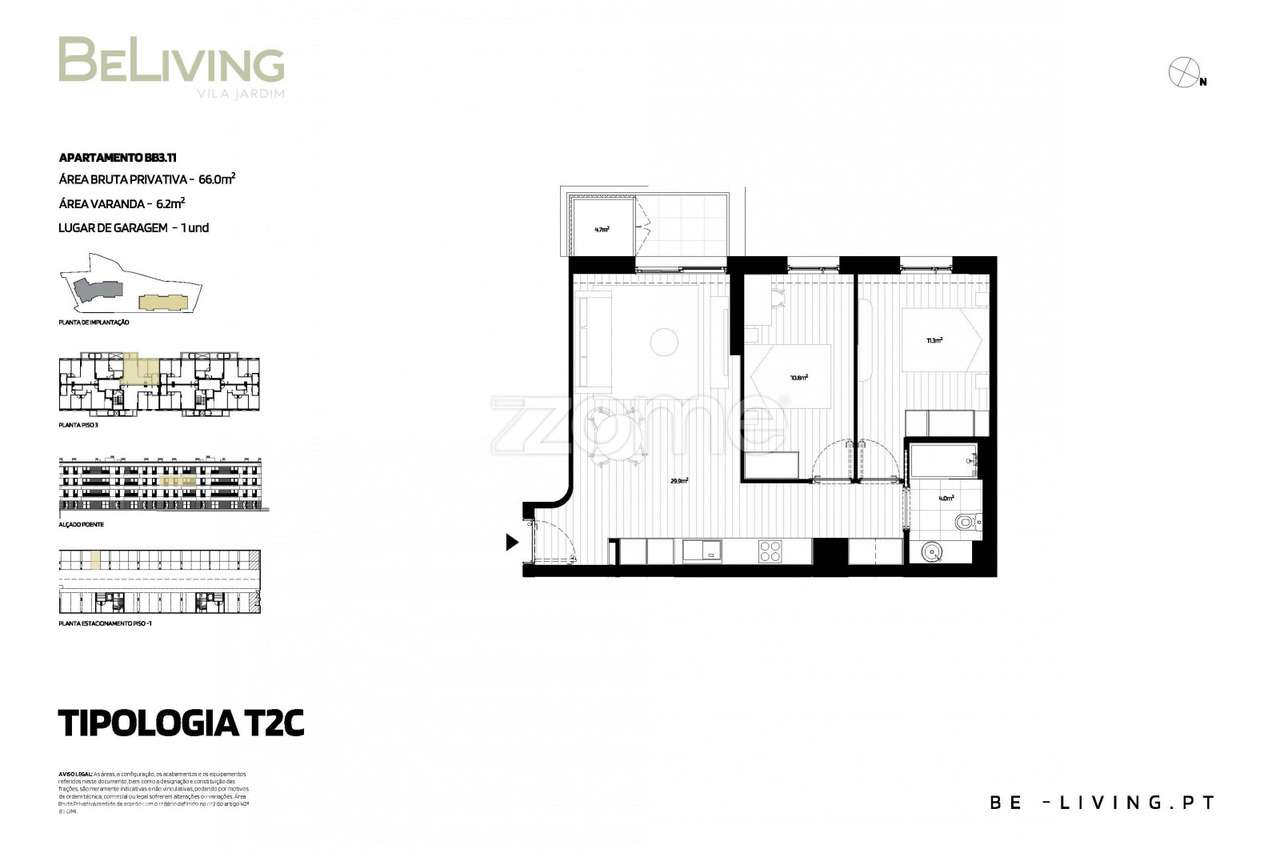 T2 | BeLiving Vila Jardim – Vila das Aves, Santo Tirso - Grande imagem: 2/15